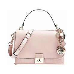 Torebka w kolorze jasnoróżowym - (S)25 x (W)18,5 x (G)8 cm. Różowe torebki klasyczne damskie Michael Kors, Guess, bez wzorów, ze skóry, bez dodatków. W wyprzedaży za 499,95 zł.