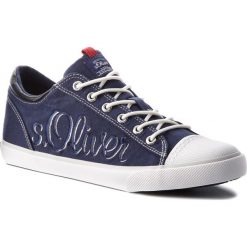 Trampki S.OLIVER - 5-13619-20 Navy 805. Niebieskie trampki męskie S.Oliver, z gumy. W wyprzedaży za 139,00 zł.