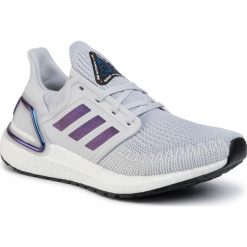 Buty adidas - Ultraboost 20 W EG0715 Dshgry/Blvime/Cblack. Białe buty sportowe damskie Adidas, bez wzorów, z tworzywa sztucznego, sportowe, do biegania. Za 749,00 zł.