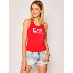 Top EA7 Emporio Armani 3HTH51 TJ12Z 1457. Czerwone bluzki damskie EA7 Emporio Armani, xs, bez wzorów, z elastanu, polo, bez rękawów. W wyprzedaży za 159,00 zł.
