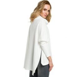 Bluza - ecru. Bluzy damskie Moe, s, bez wzorów, z bawełny, bez rękawów, długie, bez kaptura. Za 169,00 zł.