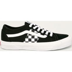 Vans - Tenisówki. Czarne trampki męskie Vans, bez wzorów, ze skóry, na sznurówki. W wyprzedaży za 299,90 zł.