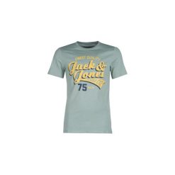 T-shirty z krótkim rękawem Jack Jones JJELOGO. Zielone t-shirty męskie Jack & Jones, s, bez wzorów, bez kołnierzyka, krótkie. Za 59,00 zł.
