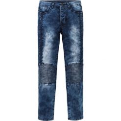 Dżinsy ze stretchem Slim Fit Straight bonprix niebieski "stone”. Niebieskie jeansy męskie bonprix, m, bez wzorów. Za 179,99 zł.