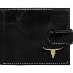 Portfel męski skórzany Buffalo Wild RM-05L-BAW 2. Czarne portfele męskie BUFFALO WILD, bez wzorów, ze skóry. Za 49,90 zł.