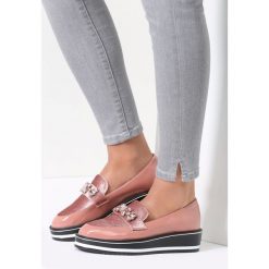 Mokasyny damskie: Różowe Mokasyny Footcloth