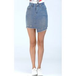 Spódnica w kolorze niebieskim. Niebieskie spódniczki marki Cupid Killer, Azzaria, w paski, mini. W wyprzedaży za 159,95 zł.