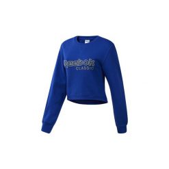 Bluzy Reebok Classic Bluza Fleece Sweatshirt. Niebieskie bluzy damskie Reebok Classic, s, bez wzorów, bez rękawów, bez kaptura. Za 229,00 zł.