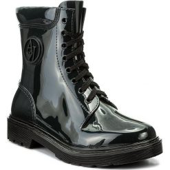 Kalosze ARMANI JEANS - 925118 7A678 07981 Catfish Dark G. Zielone buty zimowe damskie marki Armani Jeans, z jeansu. W wyprzedaży za 309,00 zł.