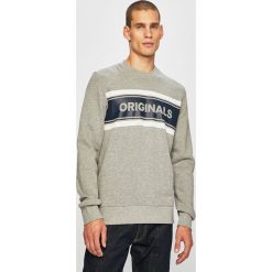 Jack & Jones - Bluza. Szare bluzy męskie Jack & Jones, xl, z nadrukiem, z bawełny, z okrągłym kołnierzem, bez rękawów, bez kaptura. W wyprzedaży za 69,90 zł.
