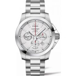LONGINES CONQUEST L3.801.4.76.6. Szare zegarki męskie marki LONGINES, ze stali. Za 7560,00 zł.