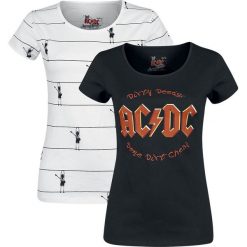 AC/DC EMP Signature Collection Koszulka damska biały/czarny. Czarne koszulki damskie marki AC/DC, l, z nadrukiem, bez kołnierzyka, bez rękawów. Za 144,90 zł.