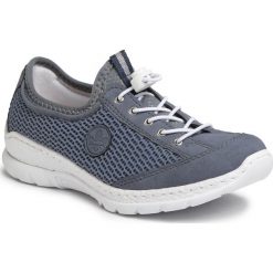 Sneakersy RIEKER - N22M6-14 Blau. Niebieskie półbuty damskie Rieker, z materiału. Za 259,00 zł.