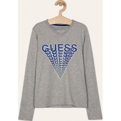 Guess Jeans - Longsleeve dziecięcy 118-175 cm. Szare t-shirty chłopięce Guess Jeans, z nadrukiem, z bawełny, z długim rękawem. W wyprzedaży za 79,90 zł.