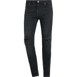 Topman SPRAY ON STRIPS Jeans Skinny Fit blue. Niebieskie jeansy męskie marki Topman. W wyprzedaży za 199,20 zł.