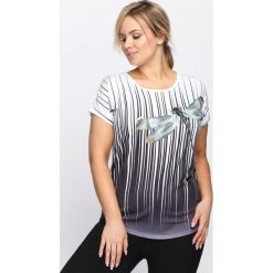 Biały T-shirt Why Not Us. Białe bluzki damskie marki Born2be, l. Za 24,99 zł.