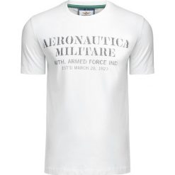 T-shirt AERONAUTICA MILITARE Biały. Białe t-shirty męskie marki Aeronautica Militare, z nadrukiem, z bawełny. Za 154,00 zł.