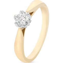 Zjawiskowy Pierścionek Złoty - złoto 585, Brylant 0,29ct. Żółte pierścionki damskie W.KRUK, z brylantem, złote. Za 5990,00 zł.