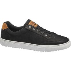 Sneakersy męskie AM SHOE czarne. Czarne sneakersy męskie AM SHOE, bez zapięcia. Za 179,90 zł.