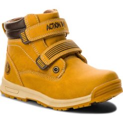 Trapery ACTION BOY - CP40-FK5-816JZ M Camel. Żółte śniegowce chłopięce Action Boy, bez zapięcia. Za 99,99 zł.