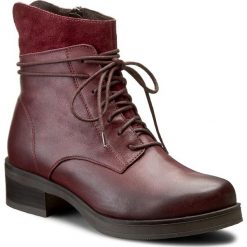 Buty zimowe damskie: Botki QUAZI – 7187-02 Bordowy
