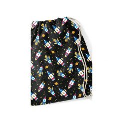 Backpack - Space Attack. Czarne plecaki męskie Syrenka store, z nadrukiem, z bawełny. Za 59,00 zł.