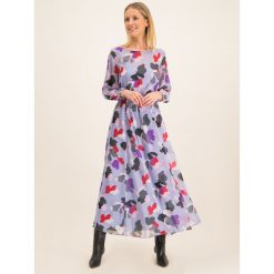 Sukienka codzienna Emporio Armani 3H2A98 2NXUZ F808. Fioletowe sukienki damskie Emporio Armani, na co dzień, bez wzorów, z poliesteru, bez kołnierzyka, bez rękawów, proste. W wyprzedaży za 1169,00 zł.