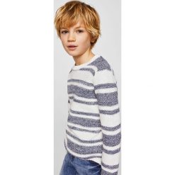Mango Kids - Sweter dziecięcy Regata 110-164 cm. Szare swetry chłopięce marki Mango Kids, z bawełny, z okrągłym kołnierzem. W wyprzedaży za 49,90 zł.