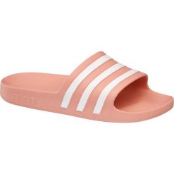 Klapki damskie adidas różowe. Różowe klapki damskie Adidas, bez wzorów, z materiału, bez obcasa. Za 79,90 zł.