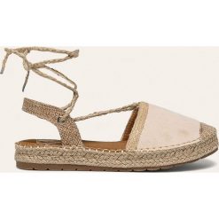Answear - Espadryle Erynn. Białe espadryle damskie ANSWEAR, bez wzorów, z gumy, bez obcasa, na obcasie. W wyprzedaży za 69,90 zł.