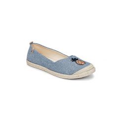 Espadryle Roxy FLORA II J SHOE CHY. Niebieskie espadryle damskie Roxy, bez wzorów, bez obcasa. W wyprzedaży za 143,20 zł.