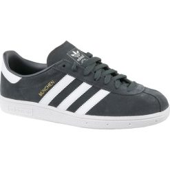 Adidas Munchen CQ2322 buty sneakers męskie szare 44. Szare buty sportowe męskie Adidas, ze skóry, bez zapięcia. W wyprzedaży za 279,99 zł.