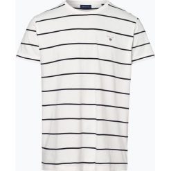 Gant - T-shirt męski, biały. Białe t-shirty męskie GANT, m, w paski, klasyczne, z klasycznym kołnierzykiem. Za 179,95 zł.