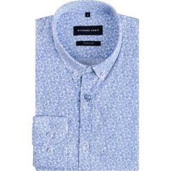 Koszula SIMONE KDWR000227. Niebieskie koszule męskie Giacomo Conti, na zimę, m, bez wzorów, z bawełny, button down, bez rękawów. Za 199,00 zł.
