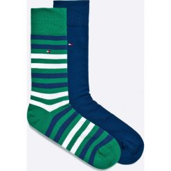 Tommy Hilfiger - Skarpety (2-pack). Zielone skarpetki męskie TOMMY HILFIGER, bez wzorów, z elastanu. W wyprzedaży za 47,90 zł.
