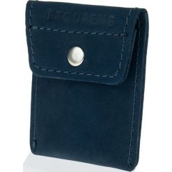 Skórzana bilonówka coin wallet BRODRENE CW02 granatowa - Granatowy. Niebieskie portfele męskie Brødrene, bez wzorów, ze skóry. Za 41,99 zł.