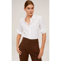 Mango - Koszula Sofia. Białe bluzki damskie Mango, na co dzień, s, bez wzorów, z elastanu, eleganckie, z klasycznym kołnierzykiem, z długim rękawem. Za 89,90 zł.