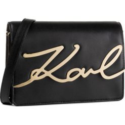 Torebka KARL LAGERFELD - 96KW3026 Black/Gold. Czarne listonoszki damskie KARL LAGERFELD, bez wzorów, ze skóry, bez dodatków. Za 1539,00 zł.