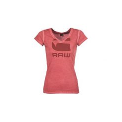 T-shirty z krótkim rękawem G-Star Raw SUPHE SLIM. Czerwone t-shirty damskie marki G-Star RAW, xs, bez wzorów, retro, bez kołnierzyka. Za 119,20 zł.