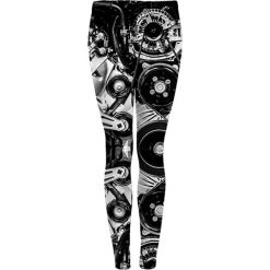 Legginsy we wzory: Legginsy w kolorze czarnym