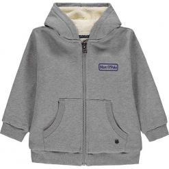 Bluza w kolorze szarym. Szare bluzy chłopięce rozpinane marki Marc O'Polo Junior, z bawełny. W wyprzedaży za 125,95 zł.