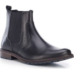 Buty męskie. Czarne sztyblety męskie Wittchen, na wiosnę, ze skóry, bez zapięcia. W wyprzedaży za 249,90 zł.