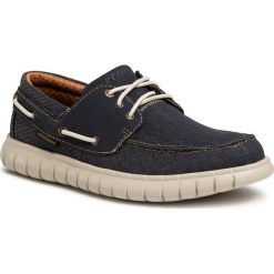 Mokasyny SKECHERS - Barco 204040/NVY Navy. Niebieskie mokasyny męskie Skechers, z tworzywa sztucznego, eleganckie. Za 319,00 zł.