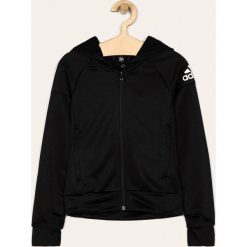 Adidas Performance - Bluza dziecięca 128-170 cm. Czarne bluzy dziewczęce z nadrukiem, z poliesteru. Za 179,90 zł.