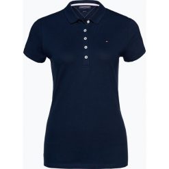 Tommy Hilfiger - Damska koszulka polo – New Chiara, niebieski. Niebieskie koszulki damskie TOMMY HILFIGER, xl, bez wzorów, z bawełny, polo, bez rękawów. Za 249,95 zł.