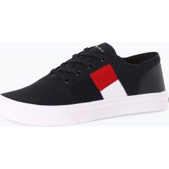 Tommy Hilfiger - Tenisówki męskie, niebieski. Niebieskie trampki męskie TOMMY HILFIGER, bez wzorów, z dzianiny, bez zapięcia. Za 299,95 zł.