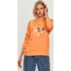 Jack Wolfskin - Bluza. Pomarańczowe bluzy damskie Jack Wolfskin, s, z nadrukiem, z bawełny, z długim rękawem, długie, z kapturem. Za 359,90 zł.