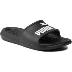 Klapki PUMA - Divecat V2 369400 01 Puma Black/Puma White. Czarne klapki damskie Puma, bez wzorów, z tworzywa sztucznego, bez obcasa. W wyprzedaży za 79,99 zł.