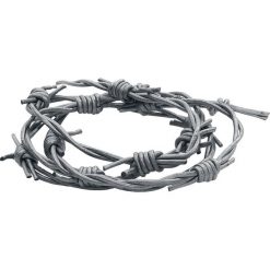 Bransoletki męskie: Silver Barbwire Bransoletka skórzana standard