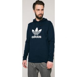 Adidas Originals - Bluza. Czarne bluzy męskie rozpinane adidas Originals, l, z nadrukiem, z bawełny, z kapturem. W wyprzedaży za 219,90 zł.